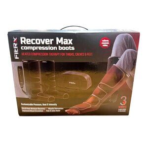 FitRX Recover Max Compression Boots NEW Heated Therapy Remote 3 Modes